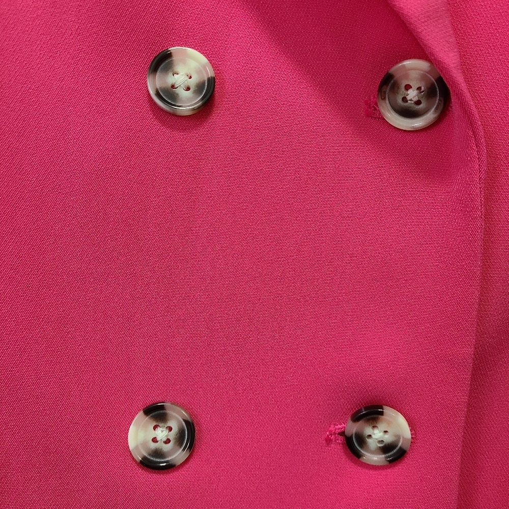 Nine West Pink The Boyfriend Blazer Double-Breasted Suit Jacket Size 8 NWT - Picture 7 of 13